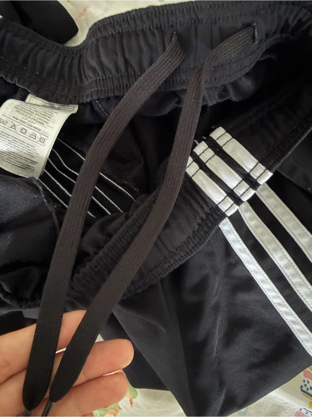 Adidas Men’s Black 3-Stripes Track Pants Size M Straight Leg